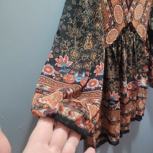 Rose & Olive Boho Chic Long Sleeve Tunic S - Picture 6 of 8